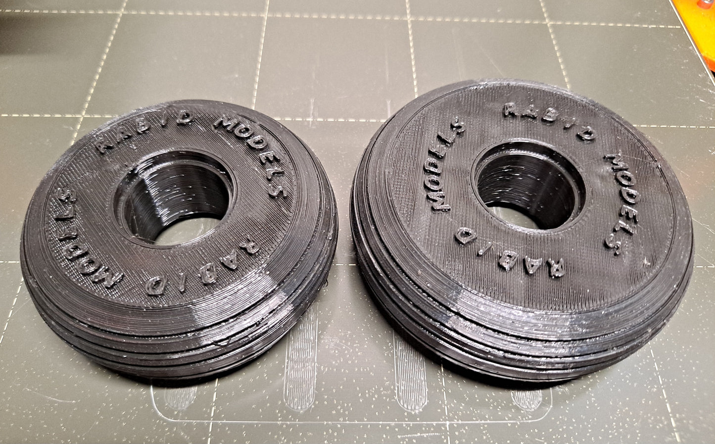 3D Printed Tires & hubs for 40" Mosquito