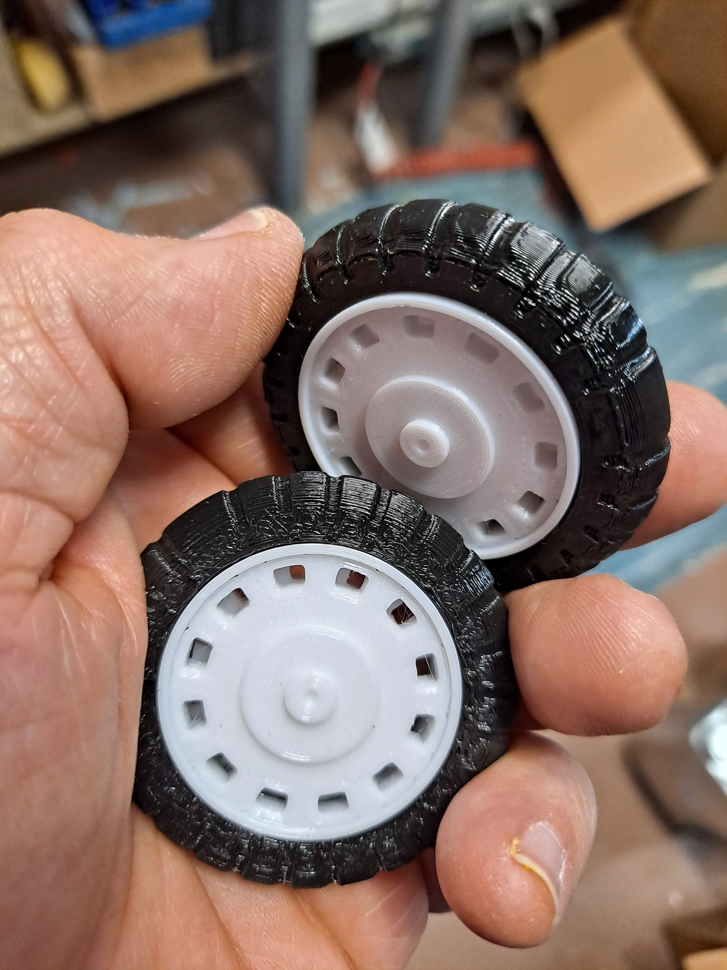 3D-printed 2" Wheels, 56mm Spinner, & Parts for the Fun Scale Models HE-100