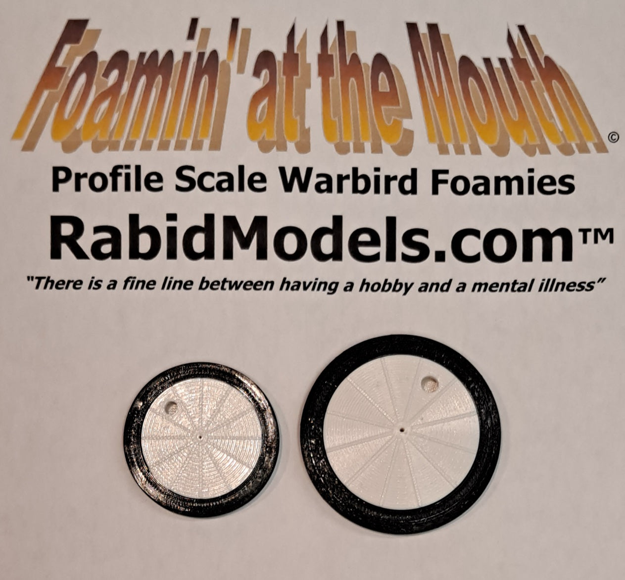 3D-printed WWI Wheels for the Fun Scale Models HANRIOT biplane