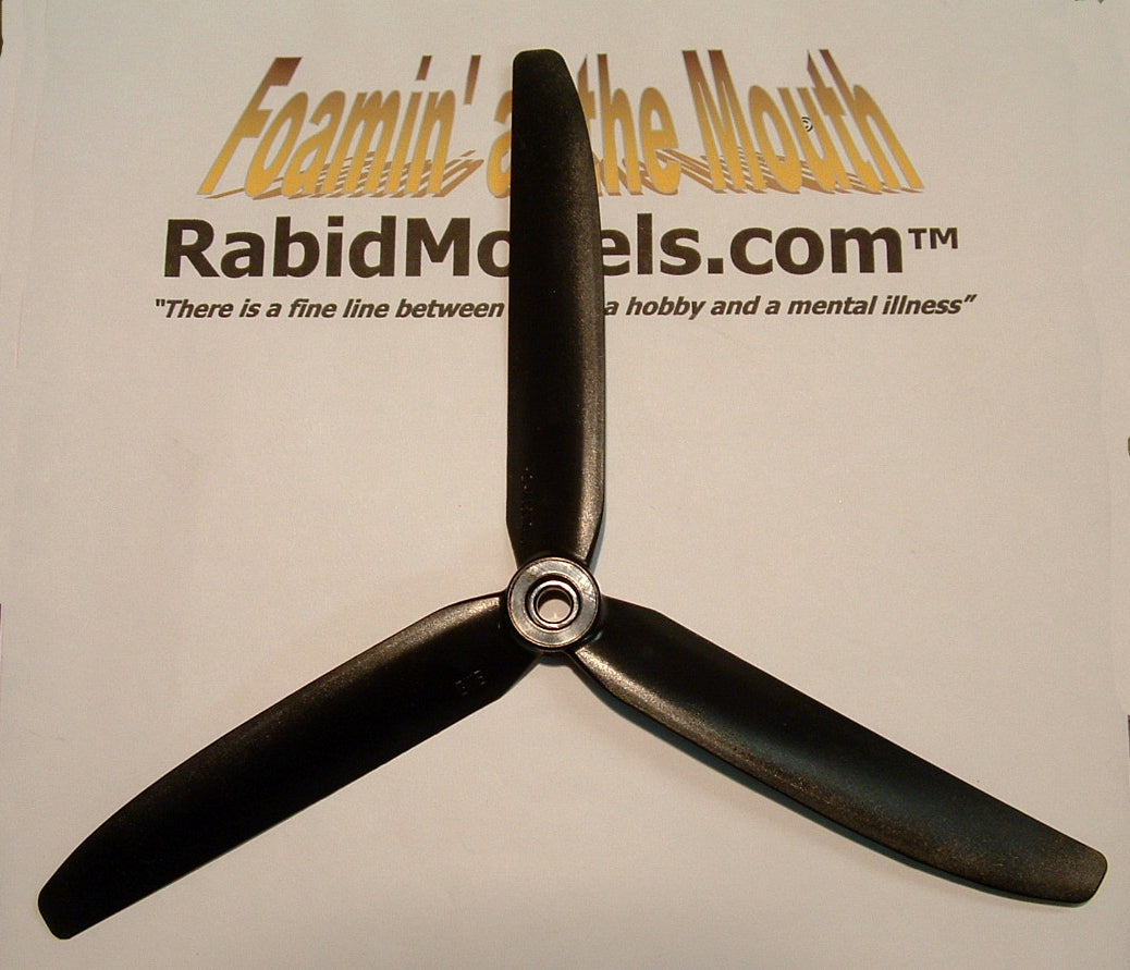 9x5 3-bladed "Scimitar" propellers - SET OF TWO (Std. rotation)