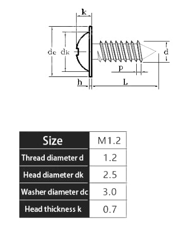VERY SMALL wood screws (8pcs/pkg)