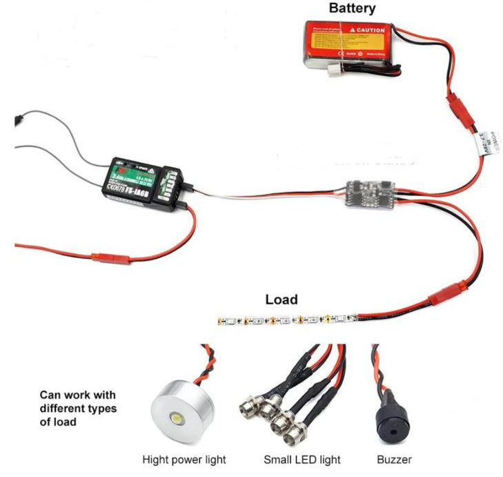 RC electronic switch for accessories