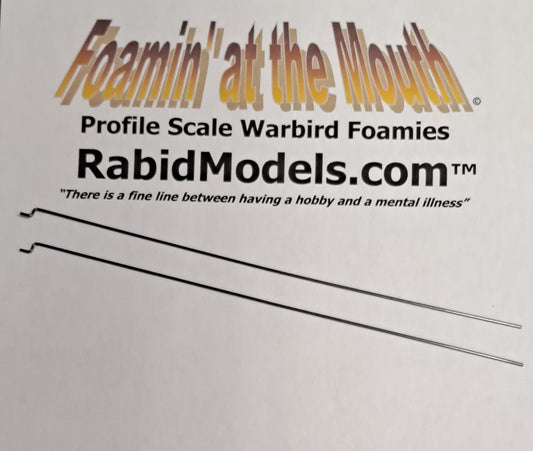 1.2mm Z-bend PUSHRODS - 8" long