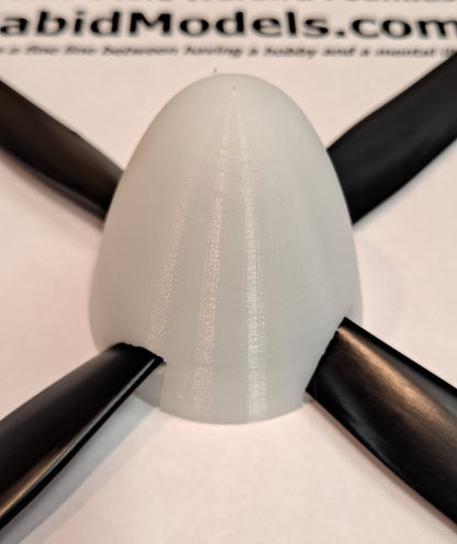 57mm (2.25") 3D-printed 4-blade Spinner (P-51 Mustang or Spitfire)