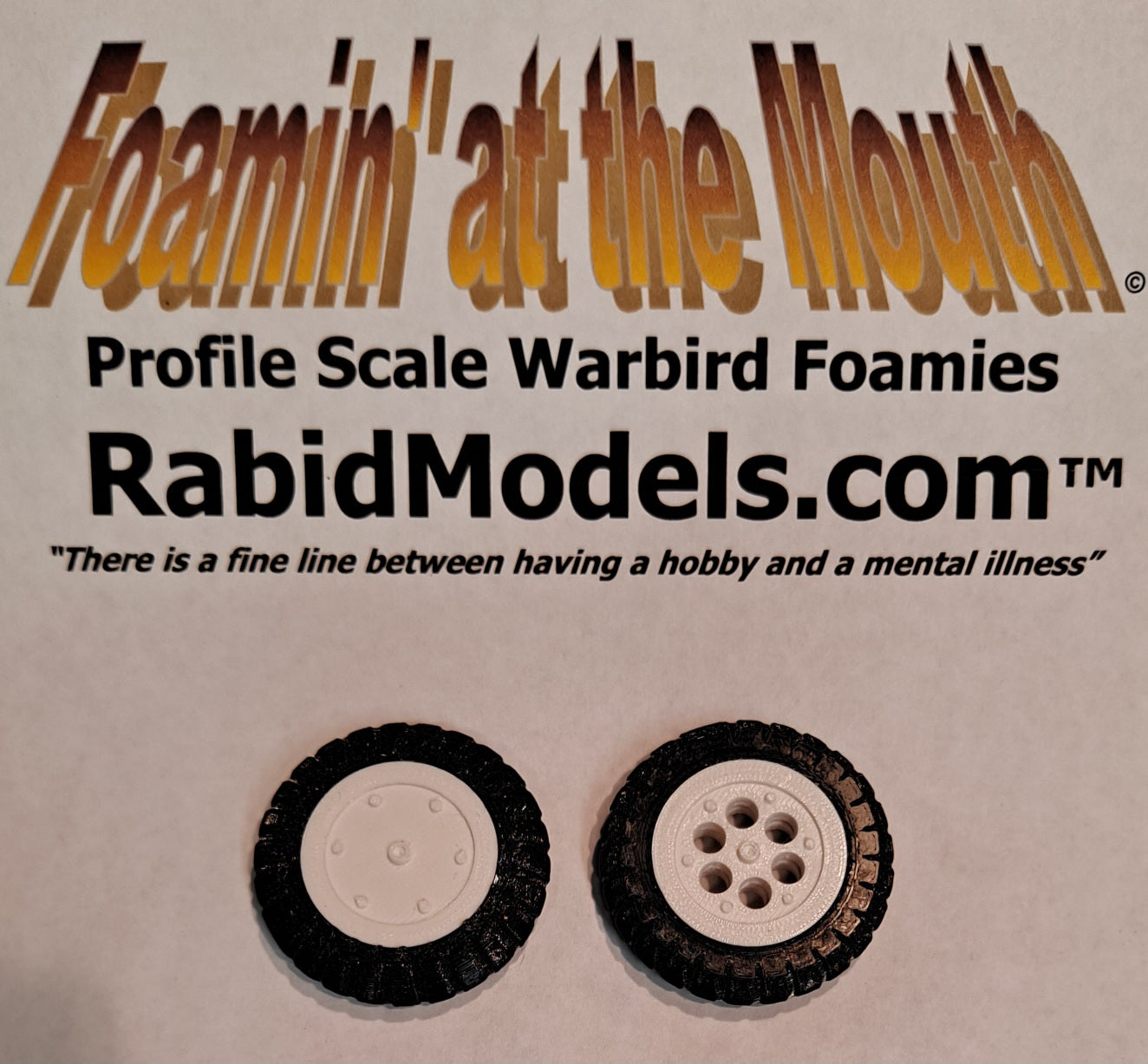 3D-printed wheel parts for the Fun Scale Models FW-190