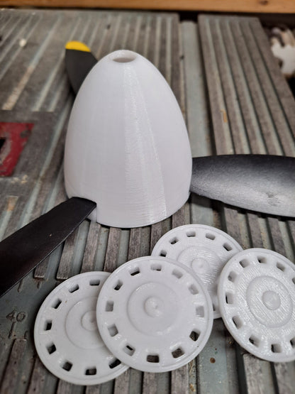 56mm 3D-printed Spinner & Parts for the Fun Scale Models HE-100