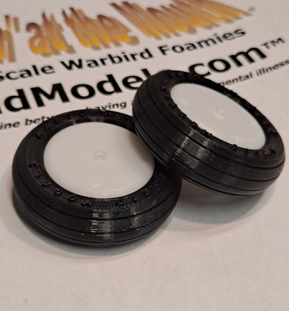 3D-printed 54mm wheel parts for the Nakajima B5N2 "Kate"