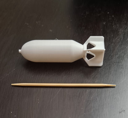 3D-printed 1/26 Scale Model 500-lb BOMB