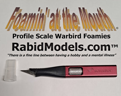 Anodized Hobby Knife Handle - extra #11 blades included