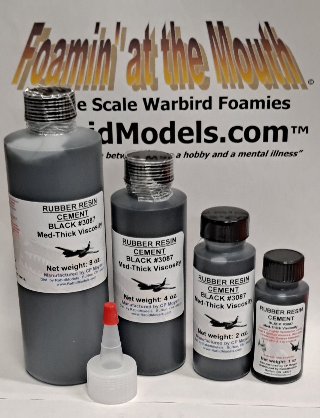 RUBBER RESIN CEMENTS - two kinds, several sizes