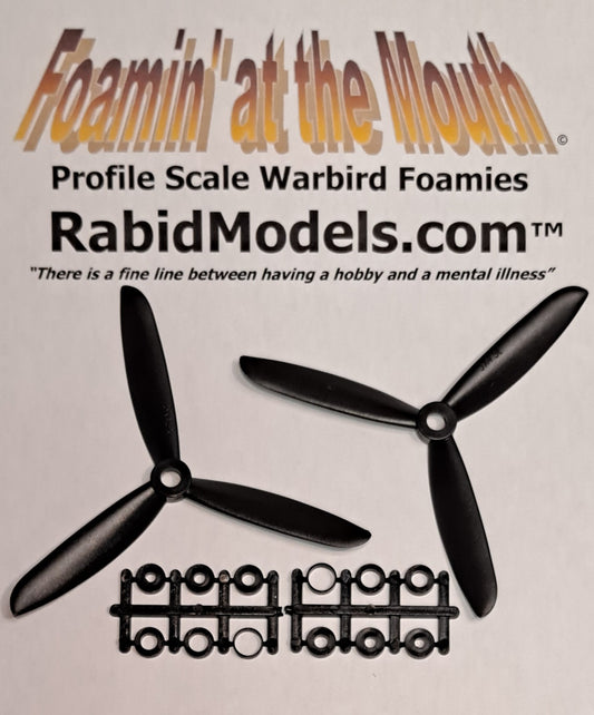 5x4.5 3-blade propellers - SET OF TWO (LH + RH)