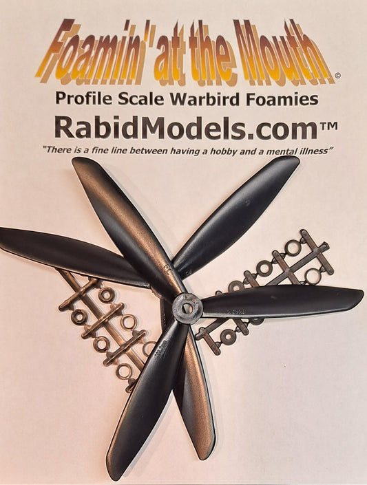 8 x 4.5 3-bladed propellers - SET OF TWO (LH + RH)