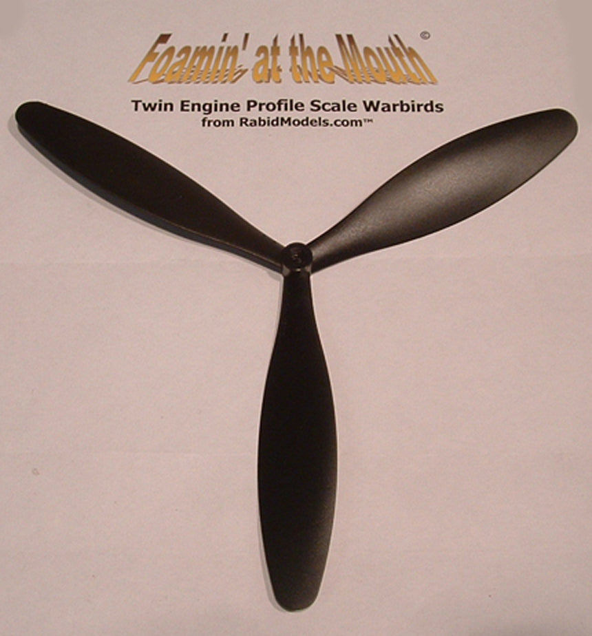 9x7 0907 3-blade black propeller (GWS type)