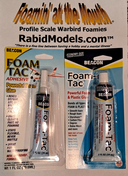 2oz AND 1oz TUBES Foam-Tac Adhesive