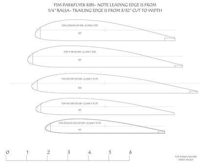 CUSTOM NACA "Clark Y" Leading Edge Sanding tools for Fun Scale Models