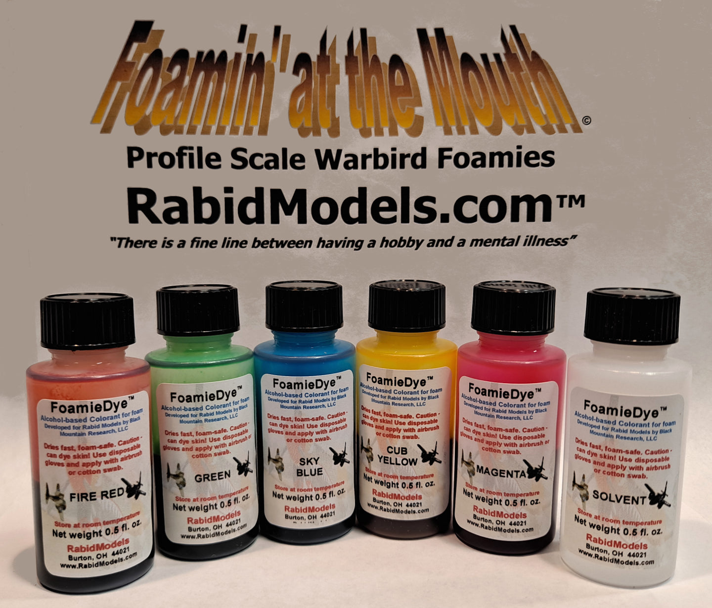 FoamieDye Colorant collection A (6 bottles)