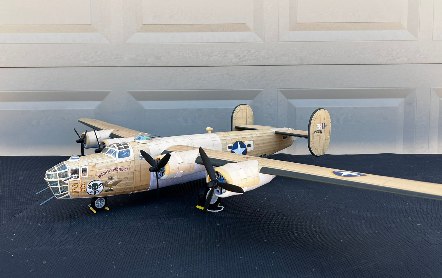 3D-printed Wheels & Parts for the Fun Scale Models B-24 LIBERATOR