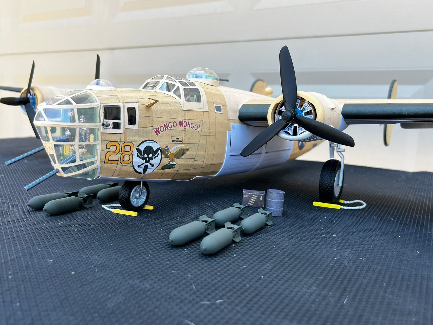 3D-printed Wheels & Parts for the Fun Scale Models B-24 LIBERATOR