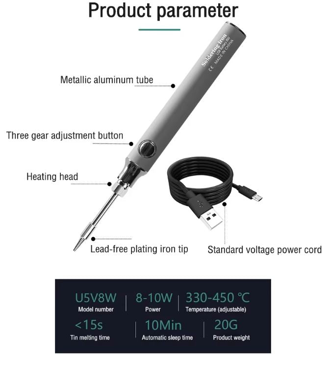 Wireless USB Rechargeable SOLDERING IRON SET