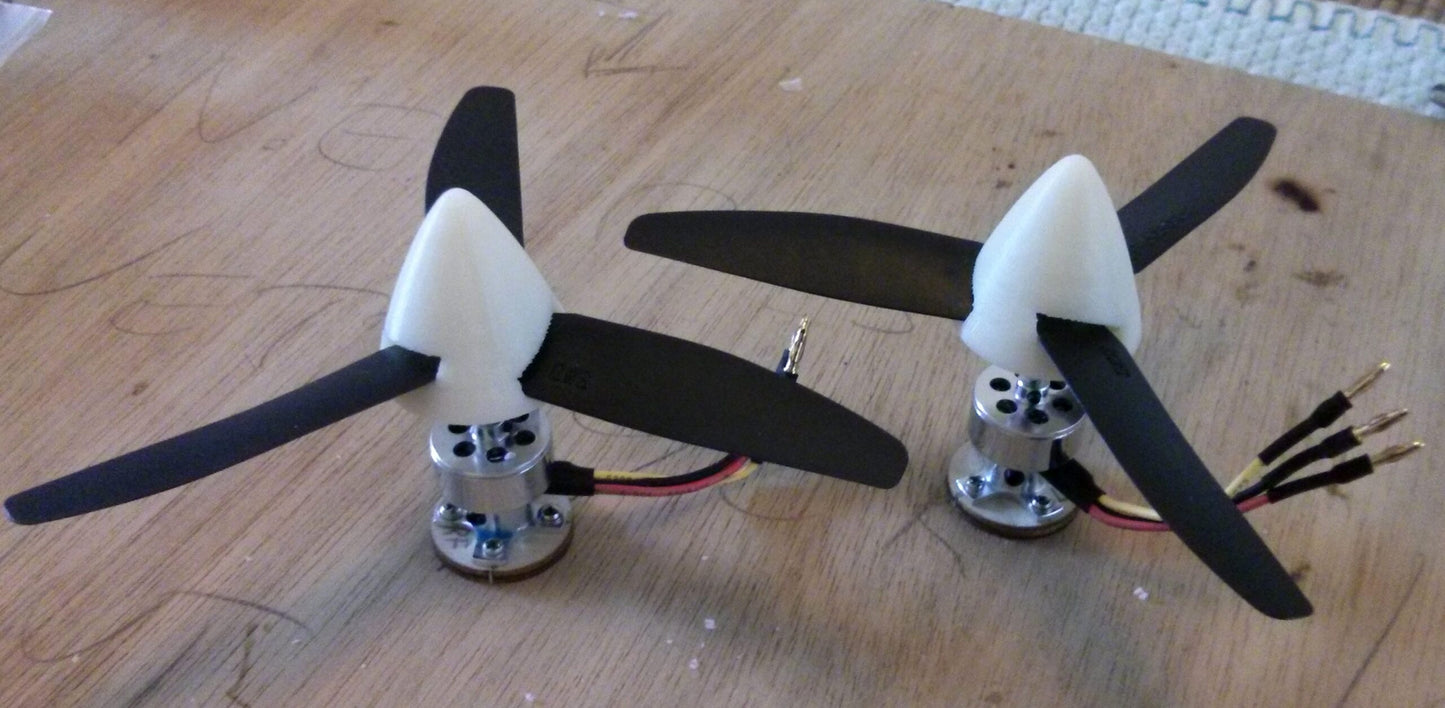 3D-printed Spinner Set (PAIR) for the 28" P-38