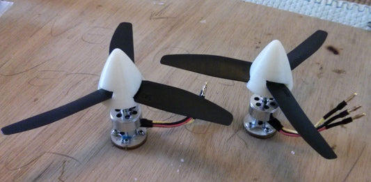 3D-printed Spinner Set (PAIR) for the 28" P-38