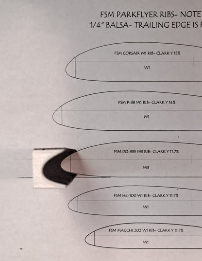 NACA "Clark Y" Leading Edge Sanding tools