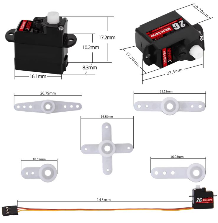 2.0 gram MICRO DIGITAL SERVO - plastic gear