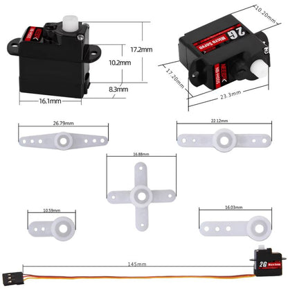 2.0 gram MICRO DIGITAL SERVO - plastic gear
